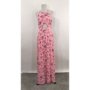 Wildfox Women's Liberty‎ Paisley Print Maxi Dress Pink S